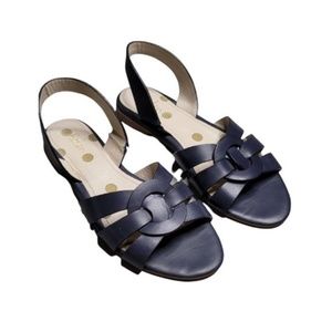 Boden Leather Sandals Blue
